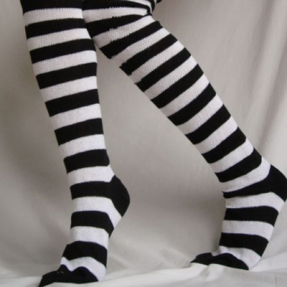 Ultra long striped socks